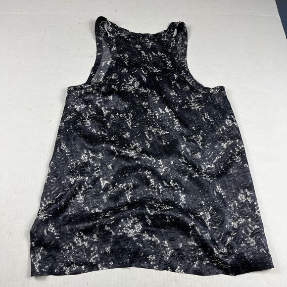 Theory Womens Abstract Print Silk Tank Top Medium Work Casual Lightweight Blouse - Picture 9 of 10